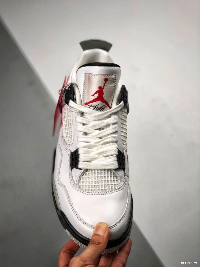 Rep MAX OG Air 4 (nike) White Jordan 840606-192 Cement 0715